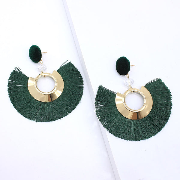 Cicly Drop Tassel Earrings