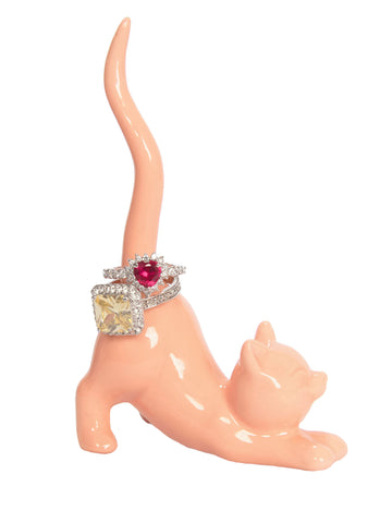 Coral Cat Ring Holder