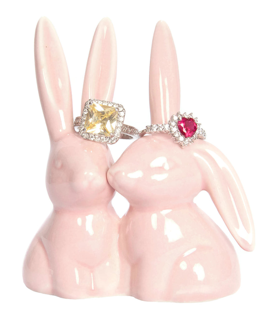 Pink Bunny Rabbit Ring Holder