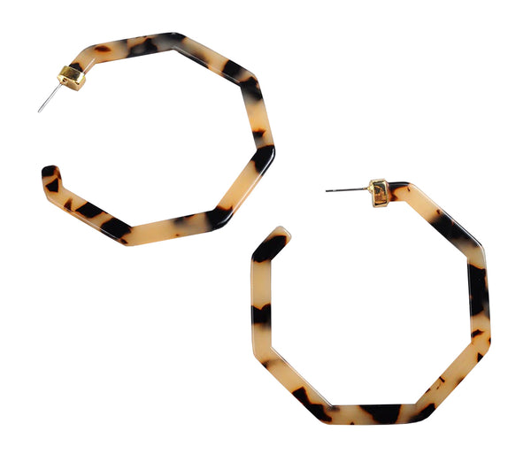 Jagger Tortoise Resin Hoops