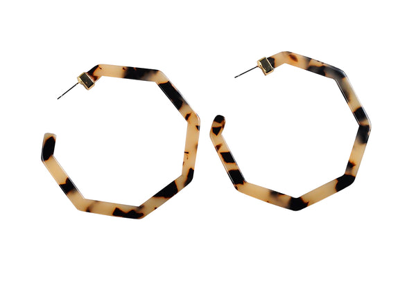 Jagger Tortoise Resin Hoops