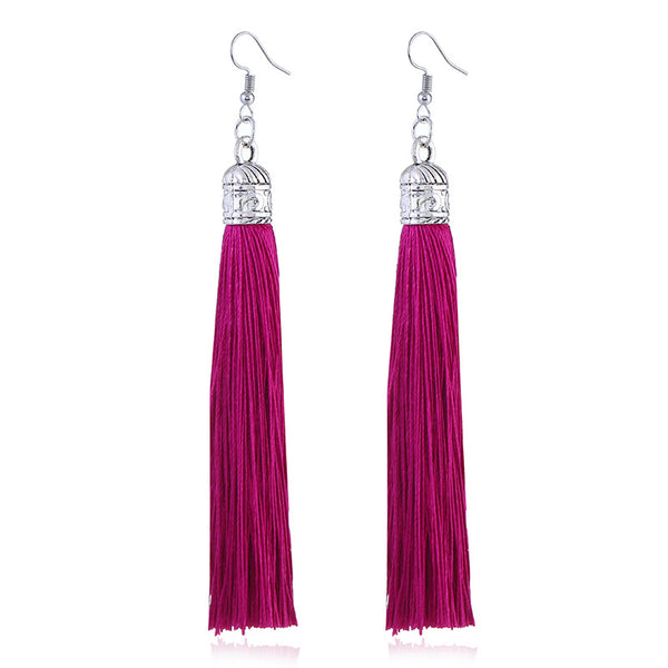 Kaya Long Tassel Earrings